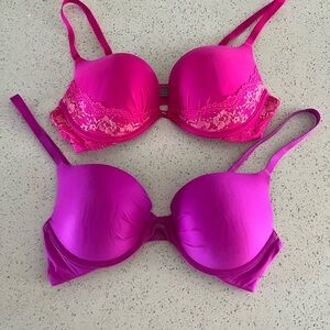 Victoria's Secret elegant yet comfortable Fuchsia and Magenta Bras